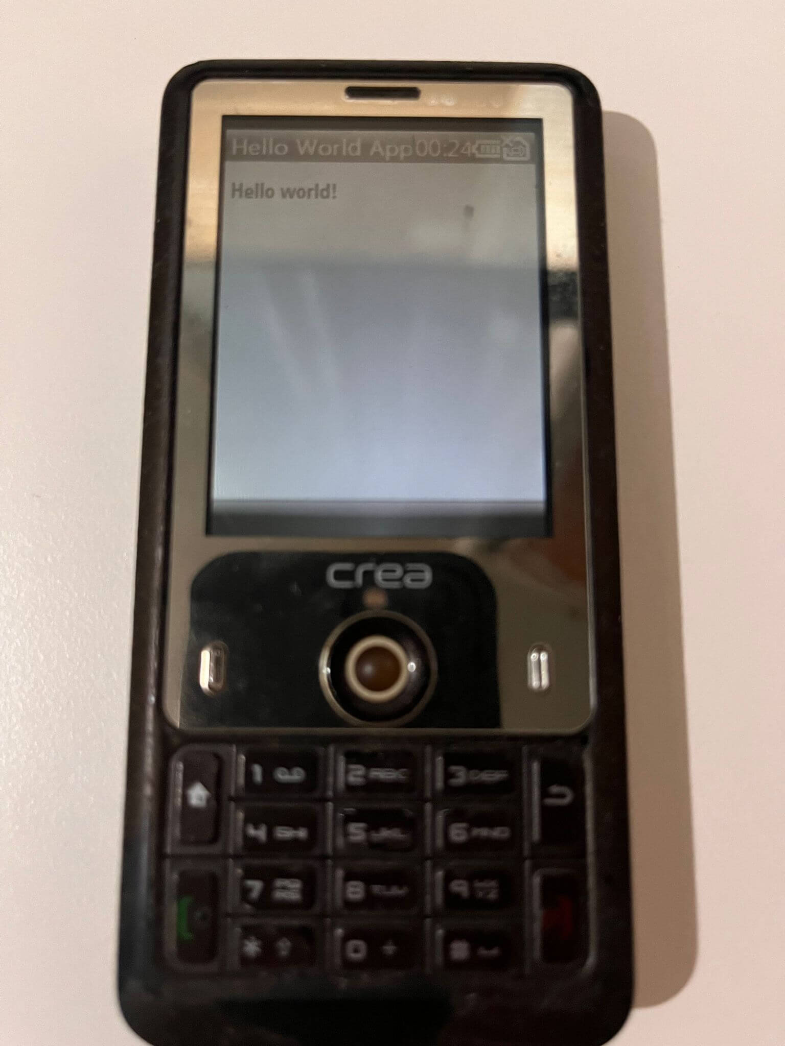 Application running on the actual phone